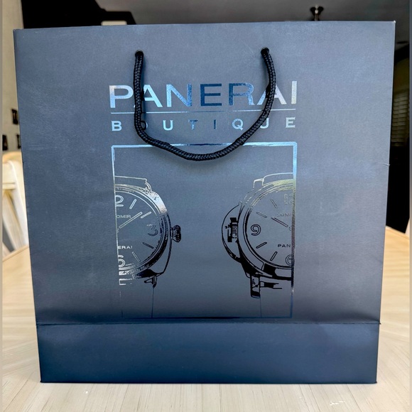 PANERAI Boutique- Large Black Shopping Bag w/ Rope Handles - 14” x 14” - Picture 1 of 9